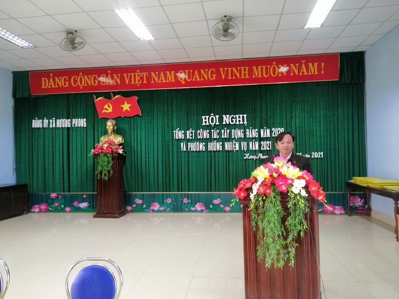 Đảng ủy xã Hương Phong tổng kết công tác xây dựng Đảng năm 2020