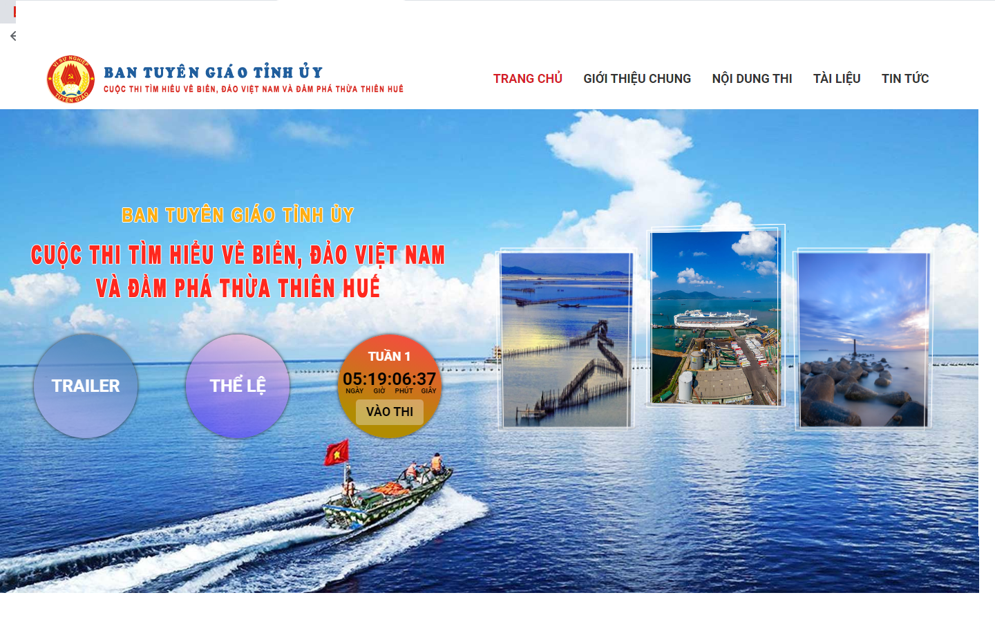 Cuộc thi trắc nghiệm trên Internet về tìm hiểu biển, đảo Việt Nam và đầm phá Thừa Thiên Huế năm 2022